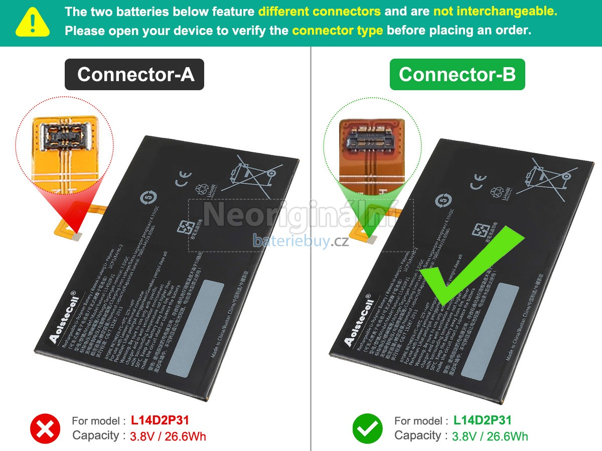 Nahrazení Lenovo TAB 2 A10-70 baterie