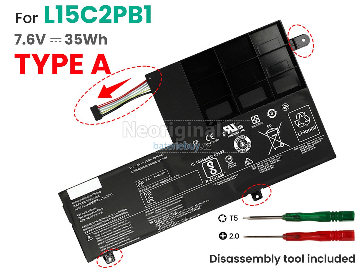 Nahrazení Lenovo YOGA 510-15IKB-80VC000WGE baterie