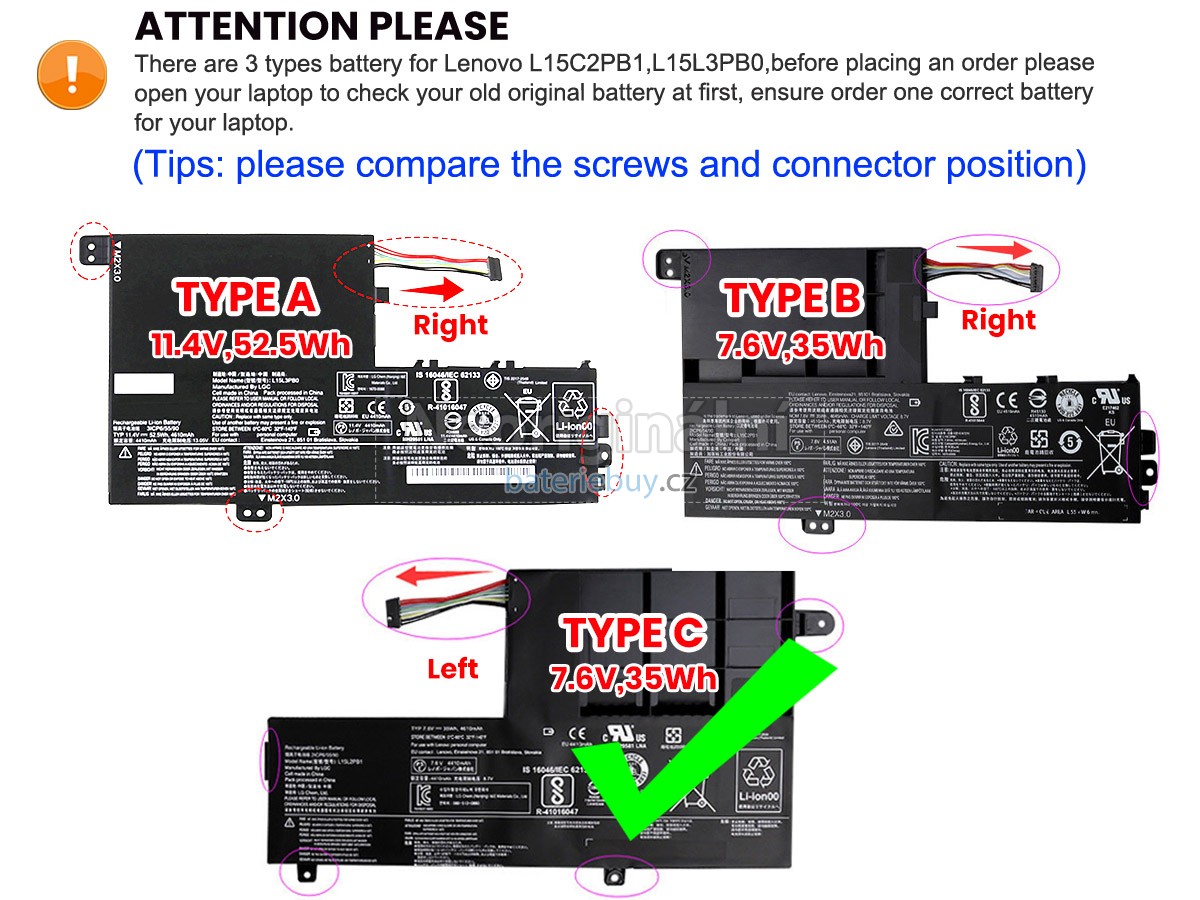 Nahrazení Lenovo YOGA 520-14IKB baterie