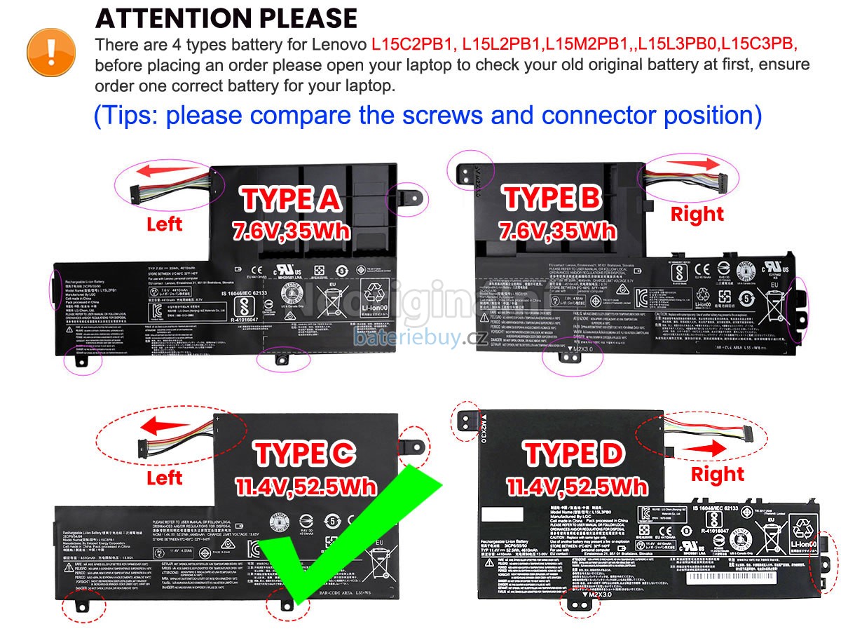 Nahrazení Lenovo YOGA 510-15IKB-80VC000WGE baterie