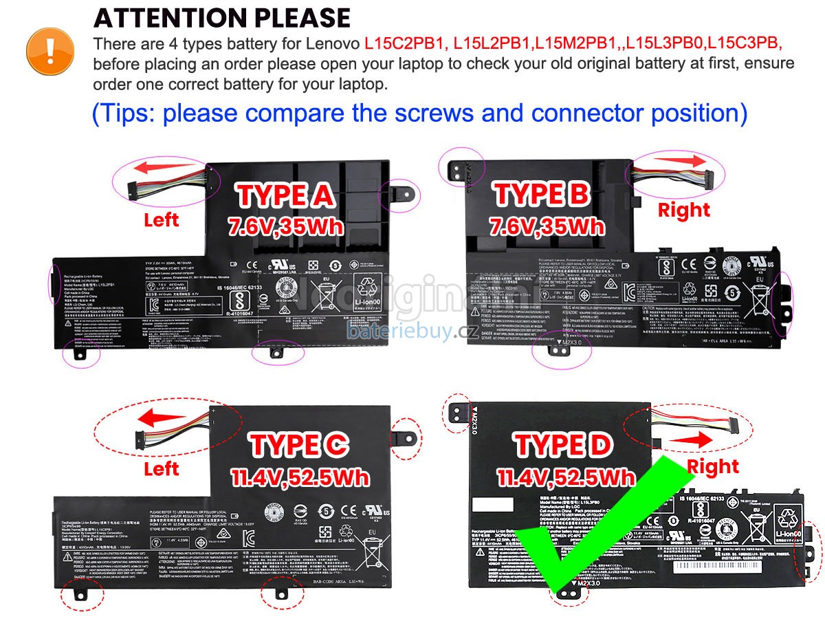 Nahrazení Lenovo YOGA 510-15IKB-80VC000WGE baterie