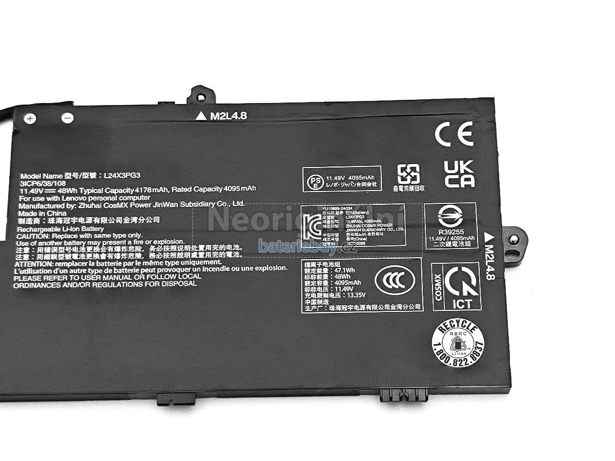Nahrazení Lenovo L24X3PG3 baterie