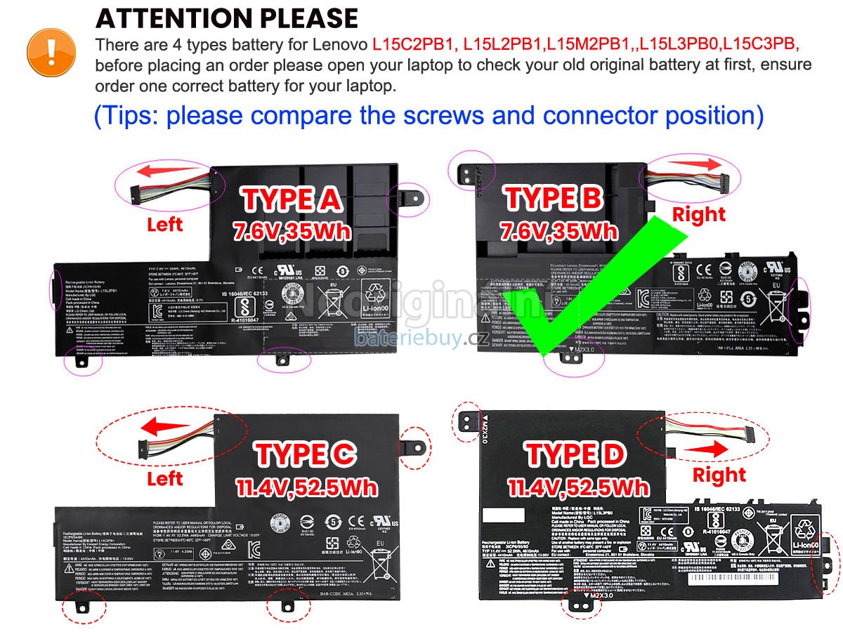 Nahrazení Lenovo YOGA 510-15IKB-80VC000WGE baterie