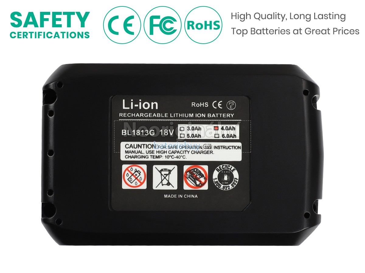 Nahrazení Makita 632B05-0 baterie