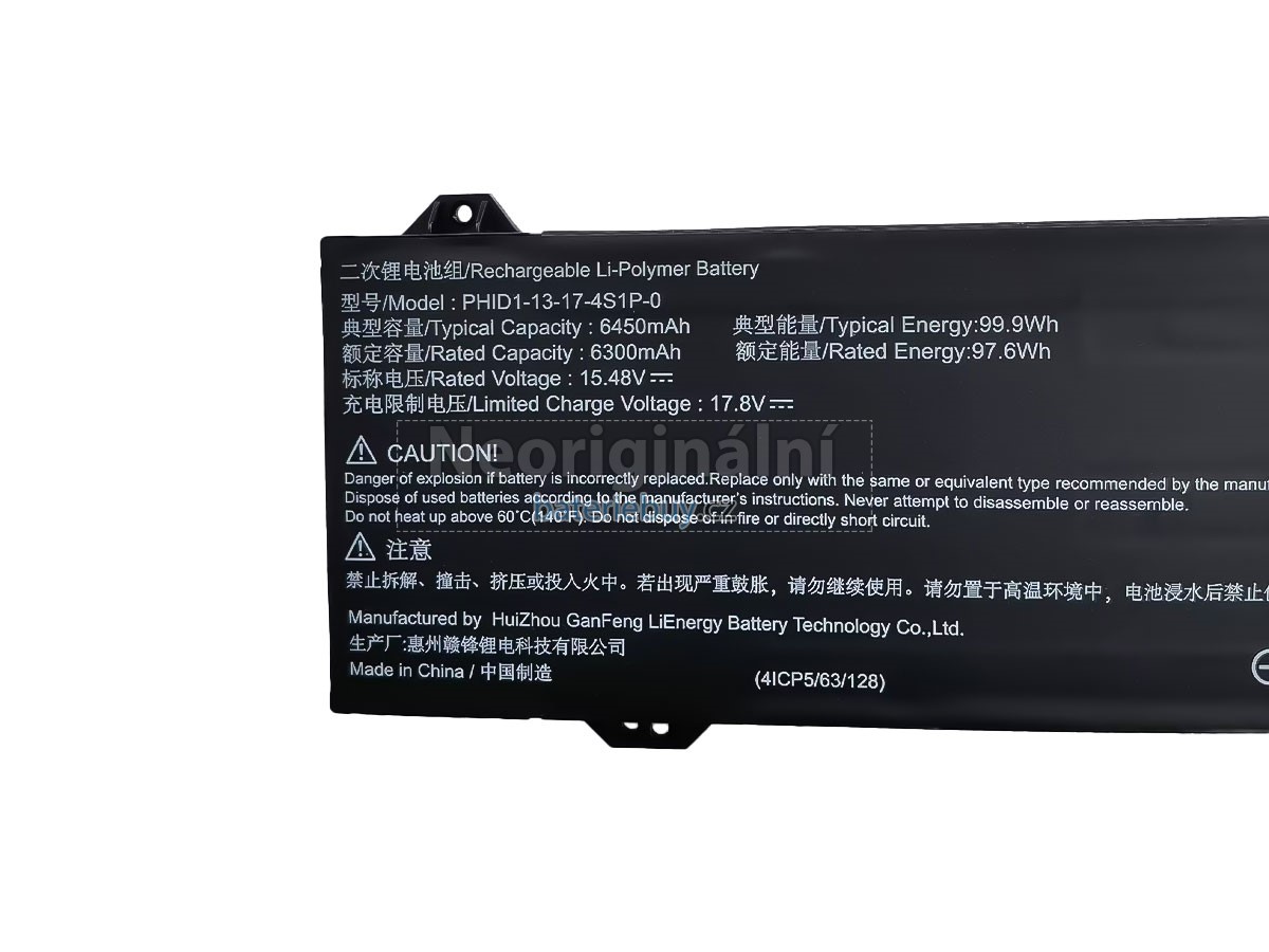 Nahrazení Mechrevo PHID1-13-17-4S1P-0 baterie