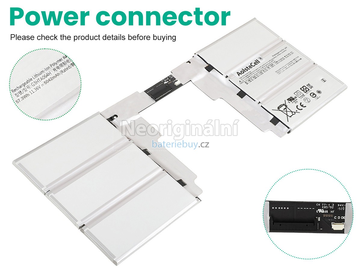 Nahrazení Microsoft G3HTA064H baterie