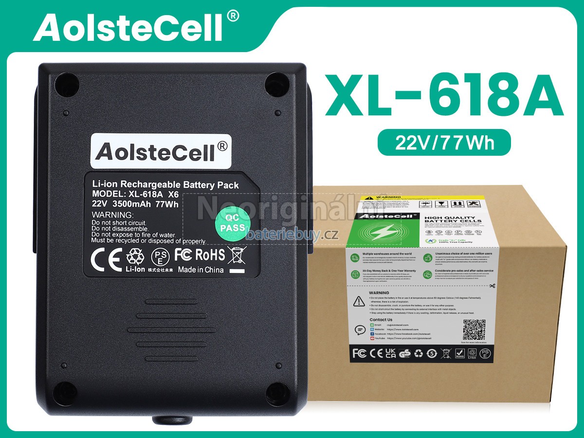 Nahrazení Moosoo XL-618A baterie