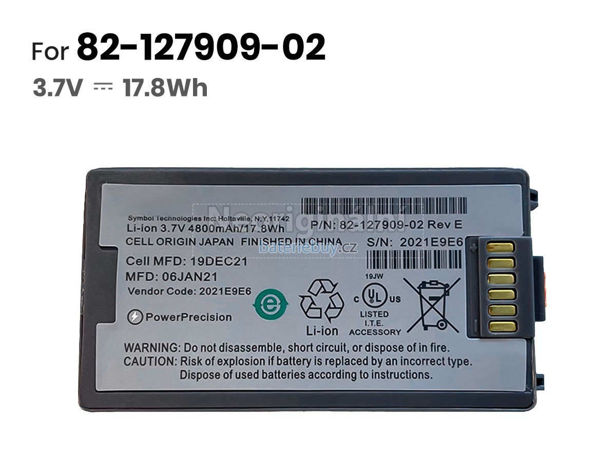 Nahrazení Motorola 82-127909-02 baterie