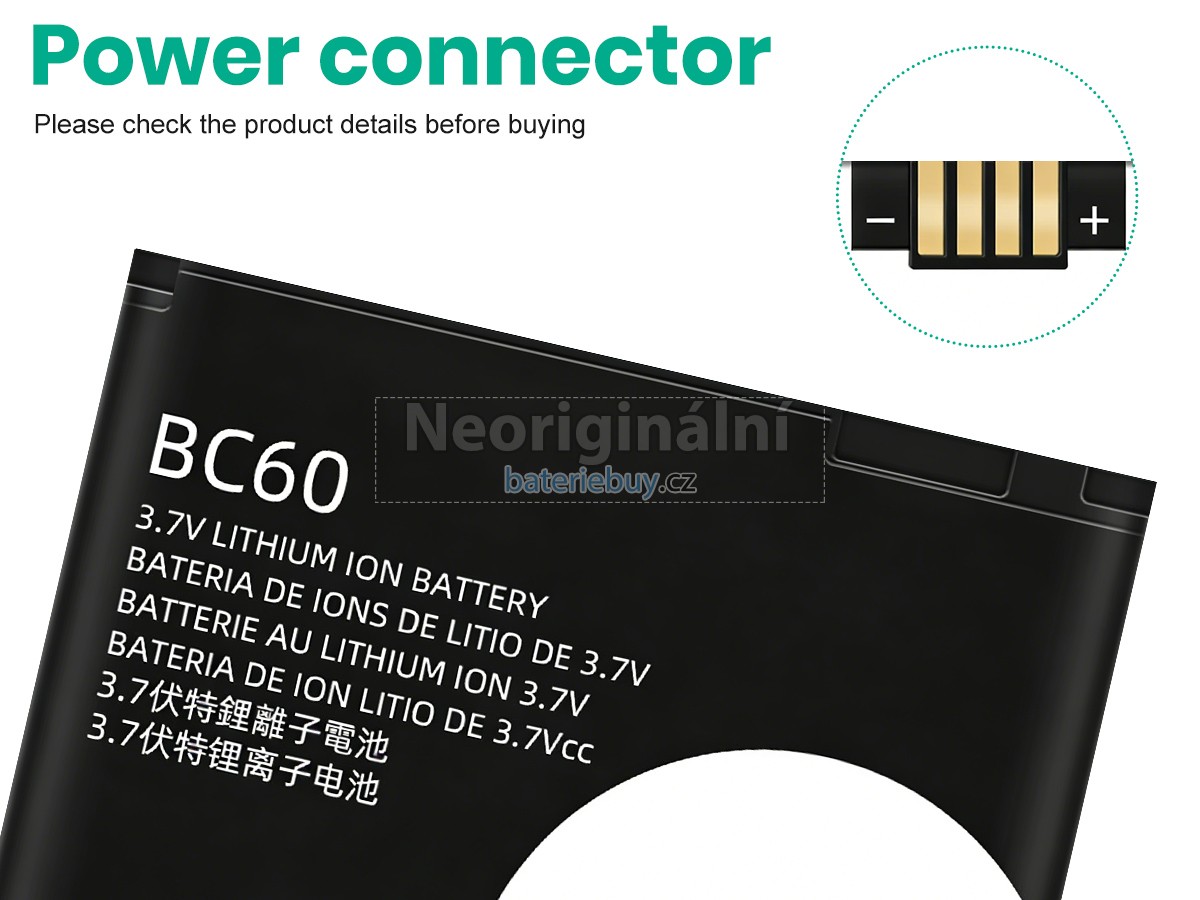 Nahrazení Motorola BC60 baterie