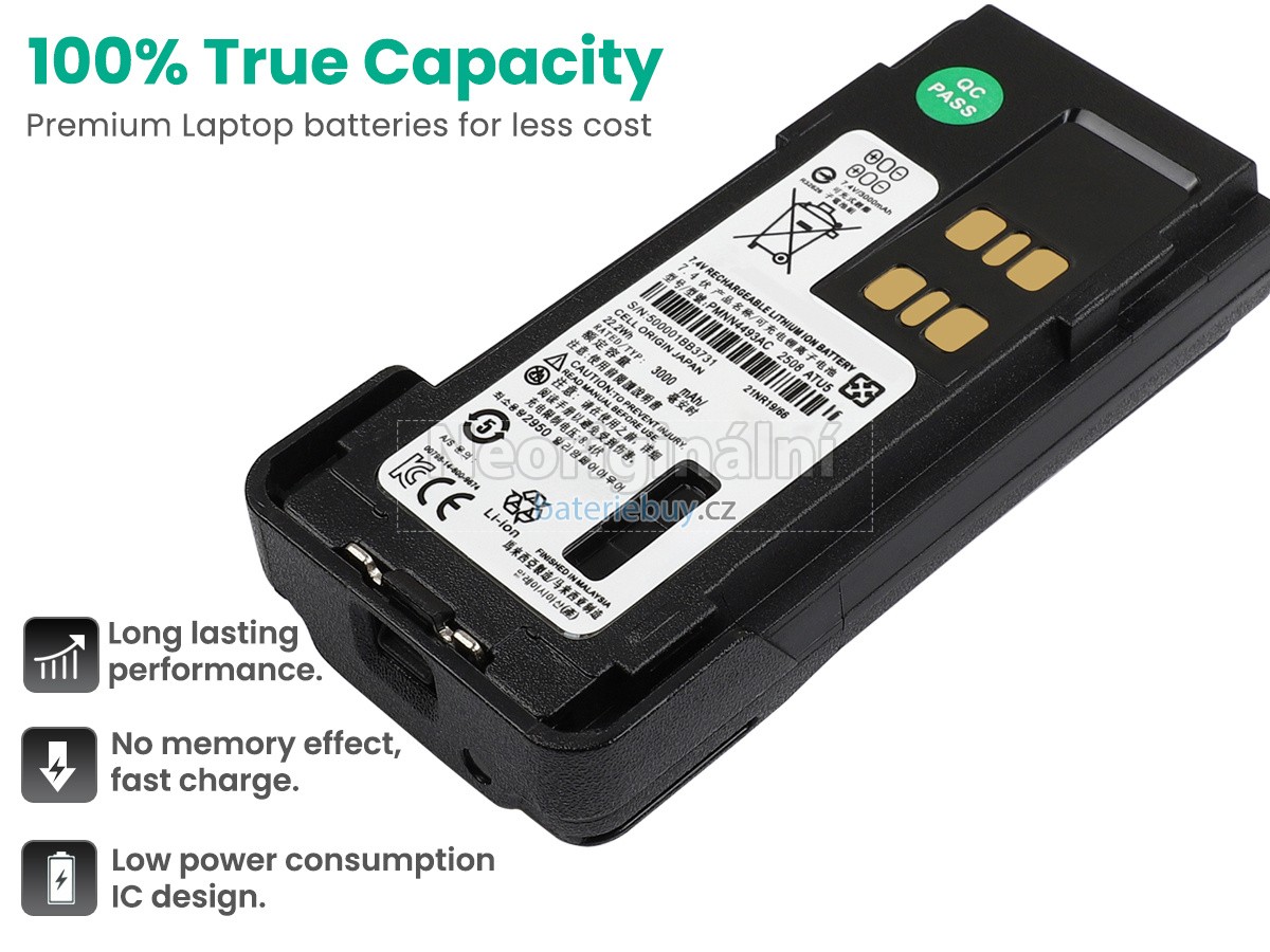 Nahrazení Motorola APX4000 baterie