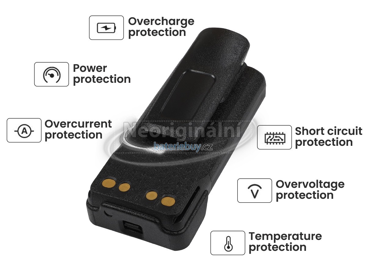 Nahrazení Motorola PMNN4409AR baterie