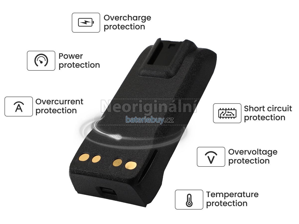 Nahrazení Motorola PMNN4809A baterie