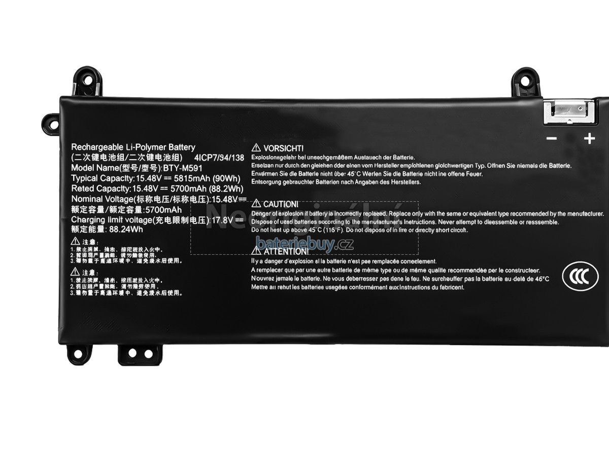 Nahrazení MSI BTY-M591 baterie