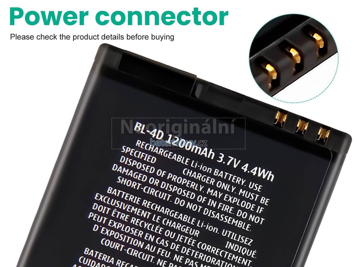 Nahrazení Nokia T7-00 baterie