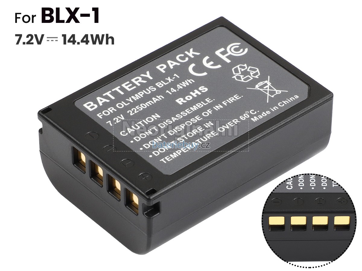 Nahrazení Olympus BLX-1 baterie