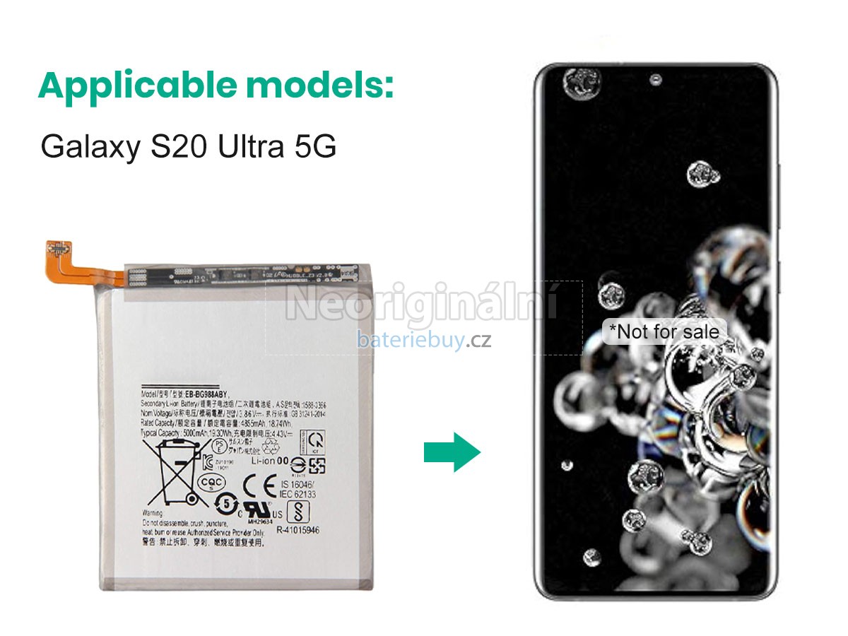 Nahrazení Samsung GALAXY S20 ULTRA 5G baterie