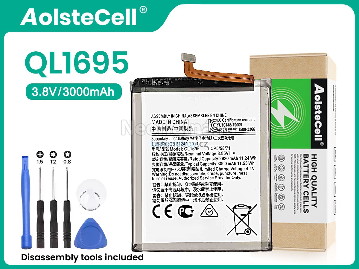 Nahrazení Samsung QL1695 baterie