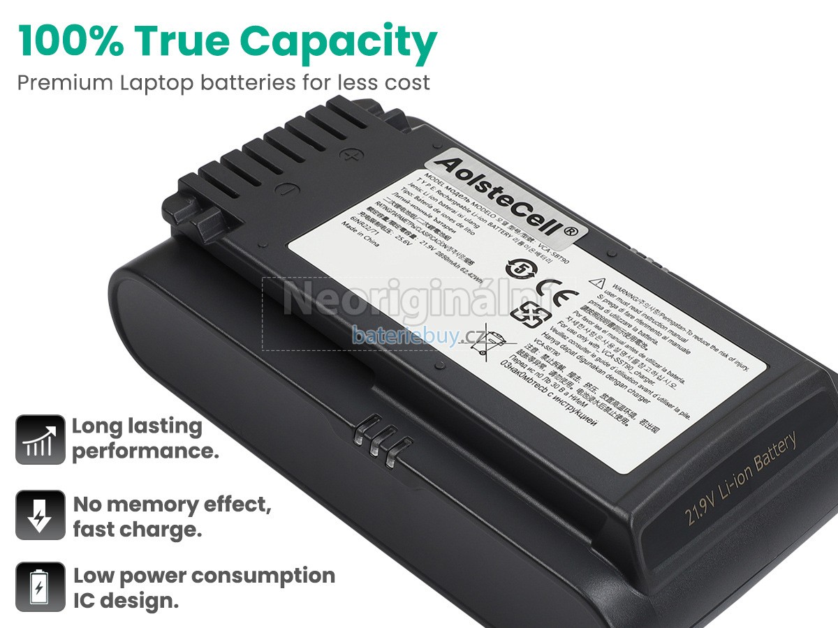 Nahrazení Samsung VS20T7511T5/AA baterie