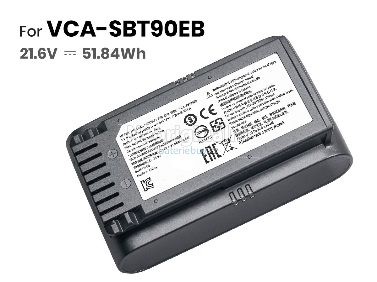 Nahrazení Samsung VCA-SBT90E baterie