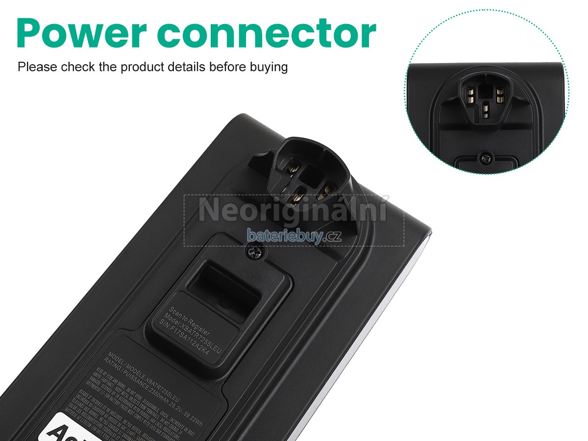 Nahrazení Shark IZ400 baterie