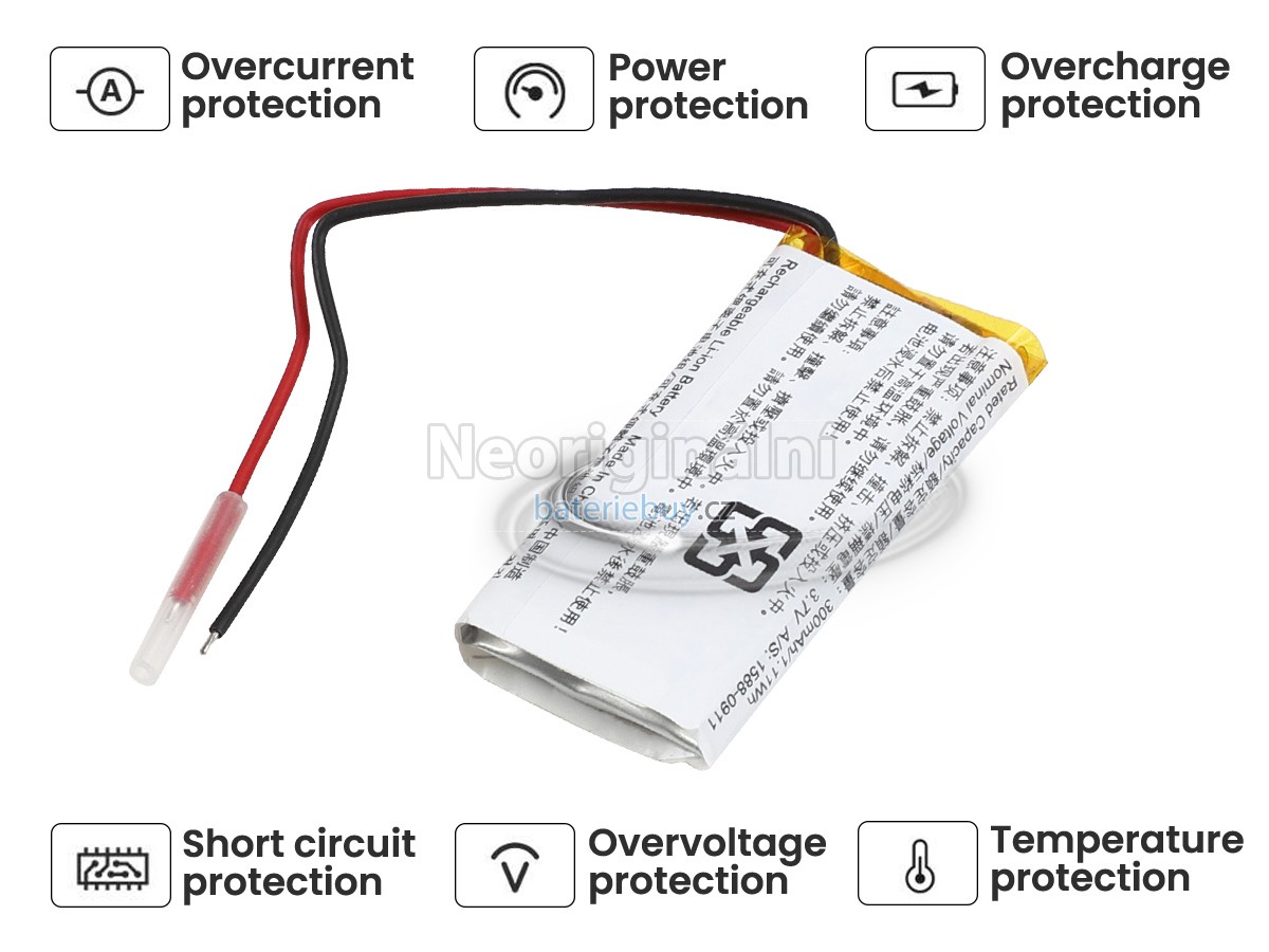 Nahrazení Sony 621733 baterie