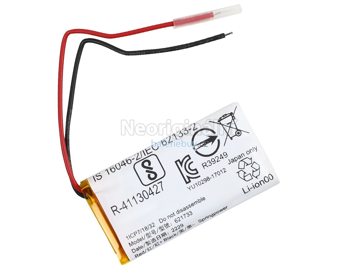 Nahrazení Sony 621733 baterie