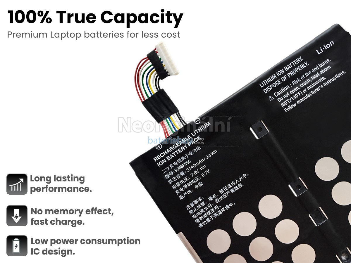Nahrazení Sony VJ8BPS55 baterie