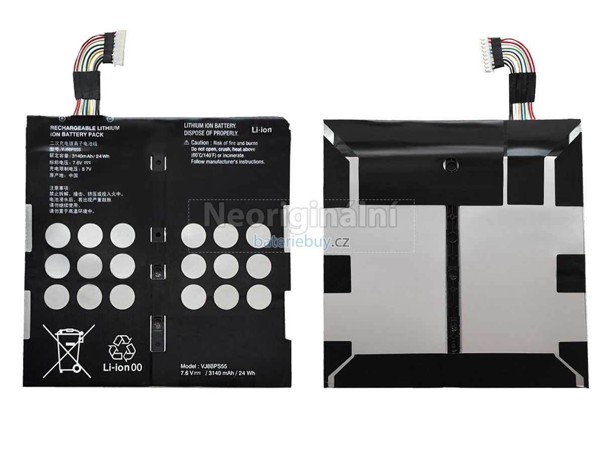 Nahrazení Sony VJ8BPS55 baterie