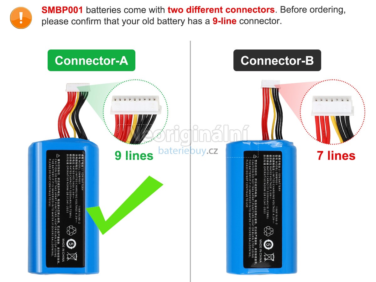 Nahrazení Sunmi P1 baterie