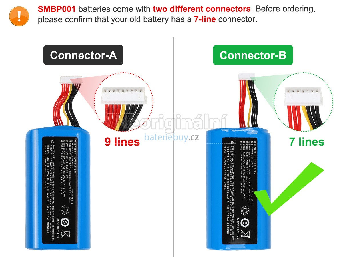 Nahrazení Sunmi P1 baterie