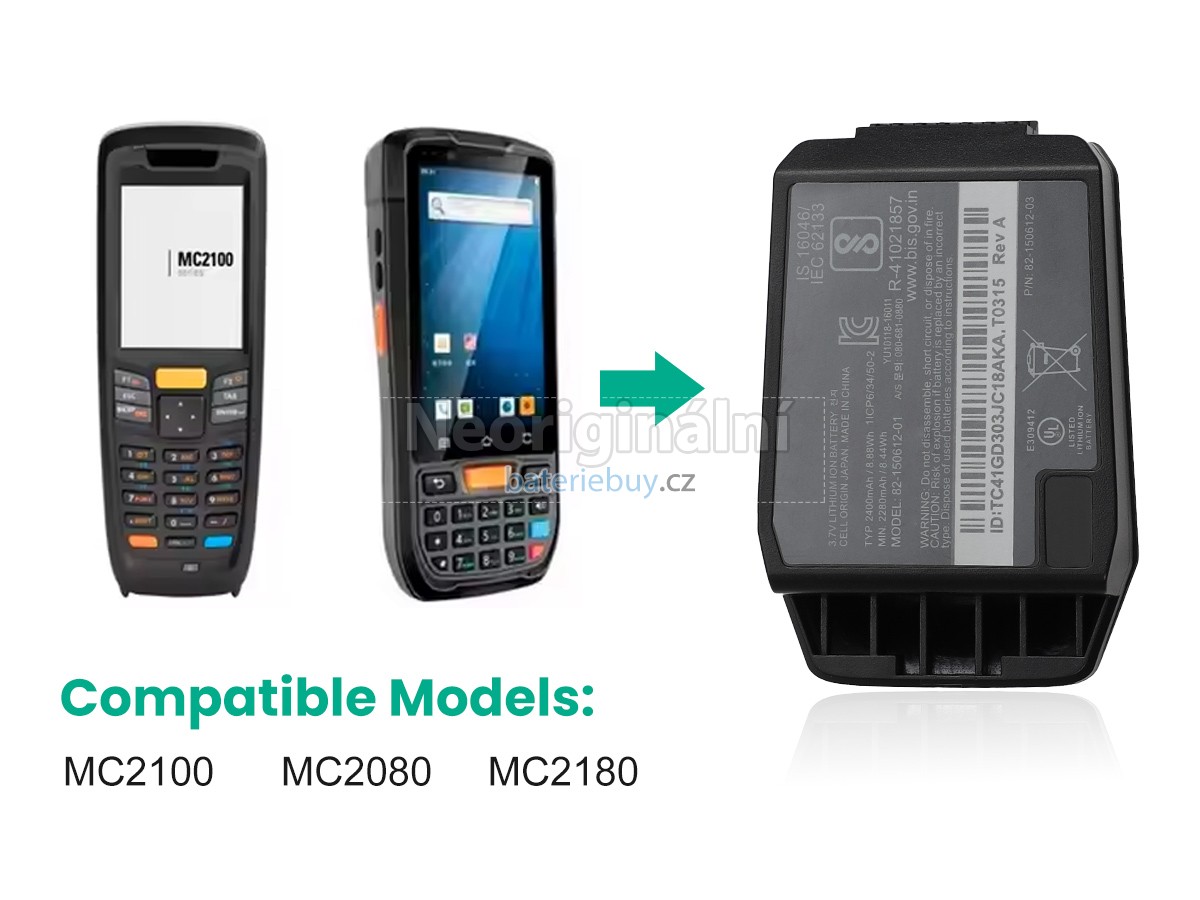 Nahrazení Symbol MC2180 baterie