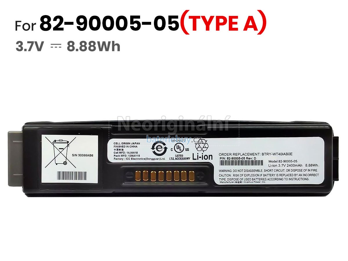 Nahrazení Symbol 55-000166-01 baterie