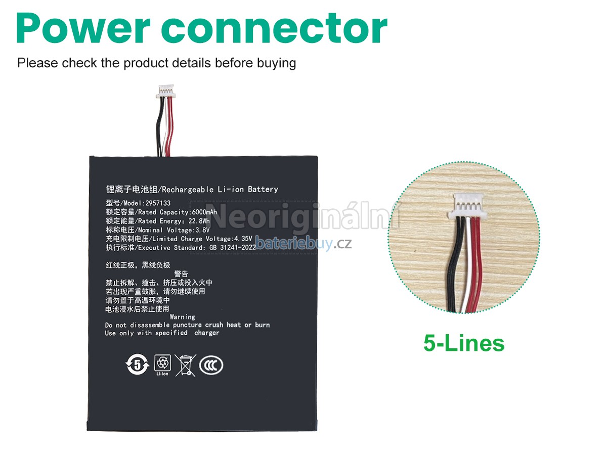 Nahrazení Teclast TA10 baterie