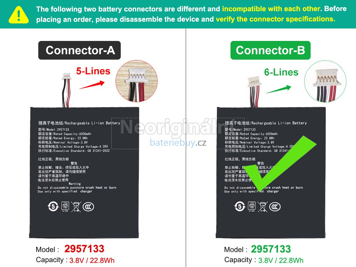Nahrazení Teclast TA10 baterie