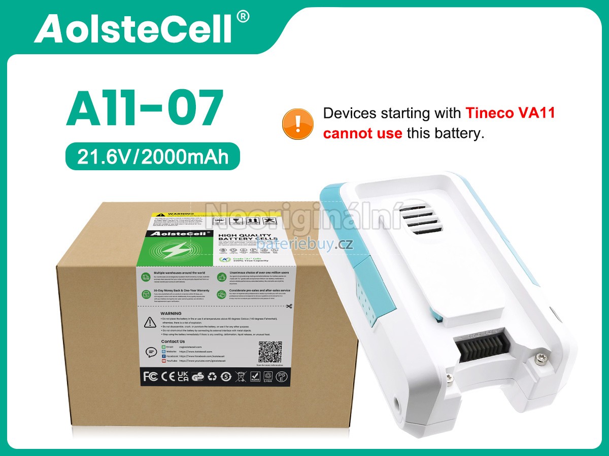 Nahrazení Tineco A11 MASTER baterie