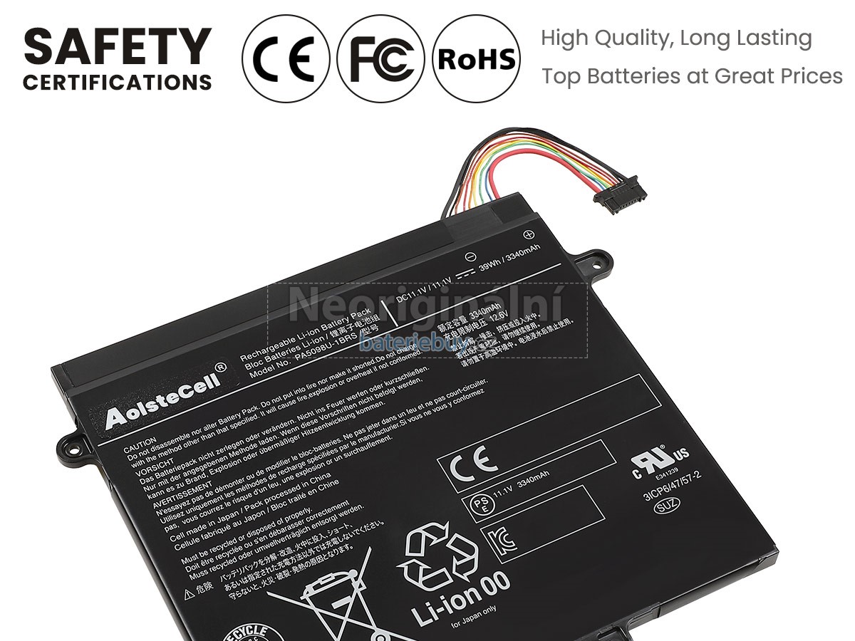 Nahrazení Toshiba PA5098U-1BRS baterie