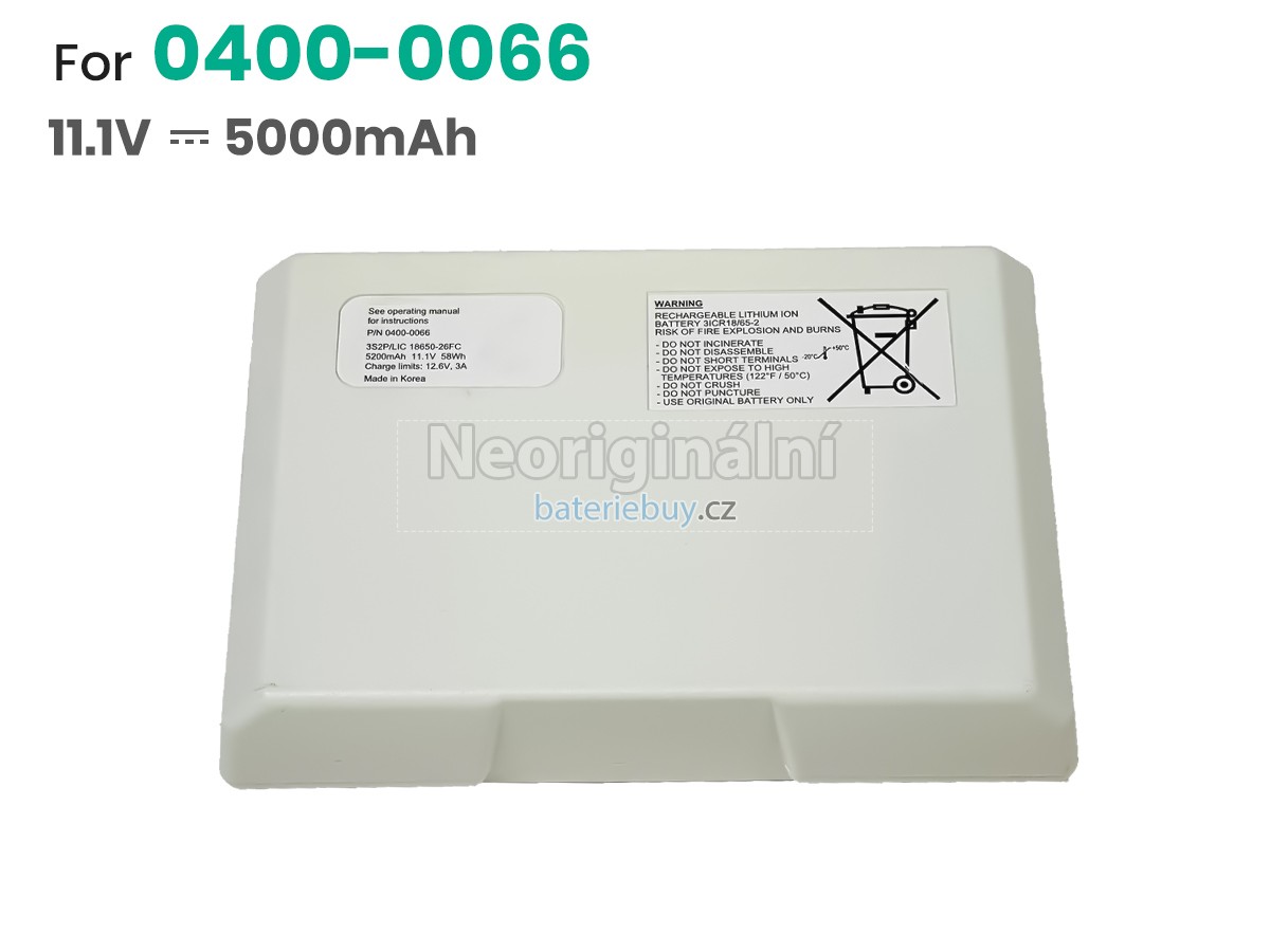 Nahrazení Verathon 0400-0066 baterie