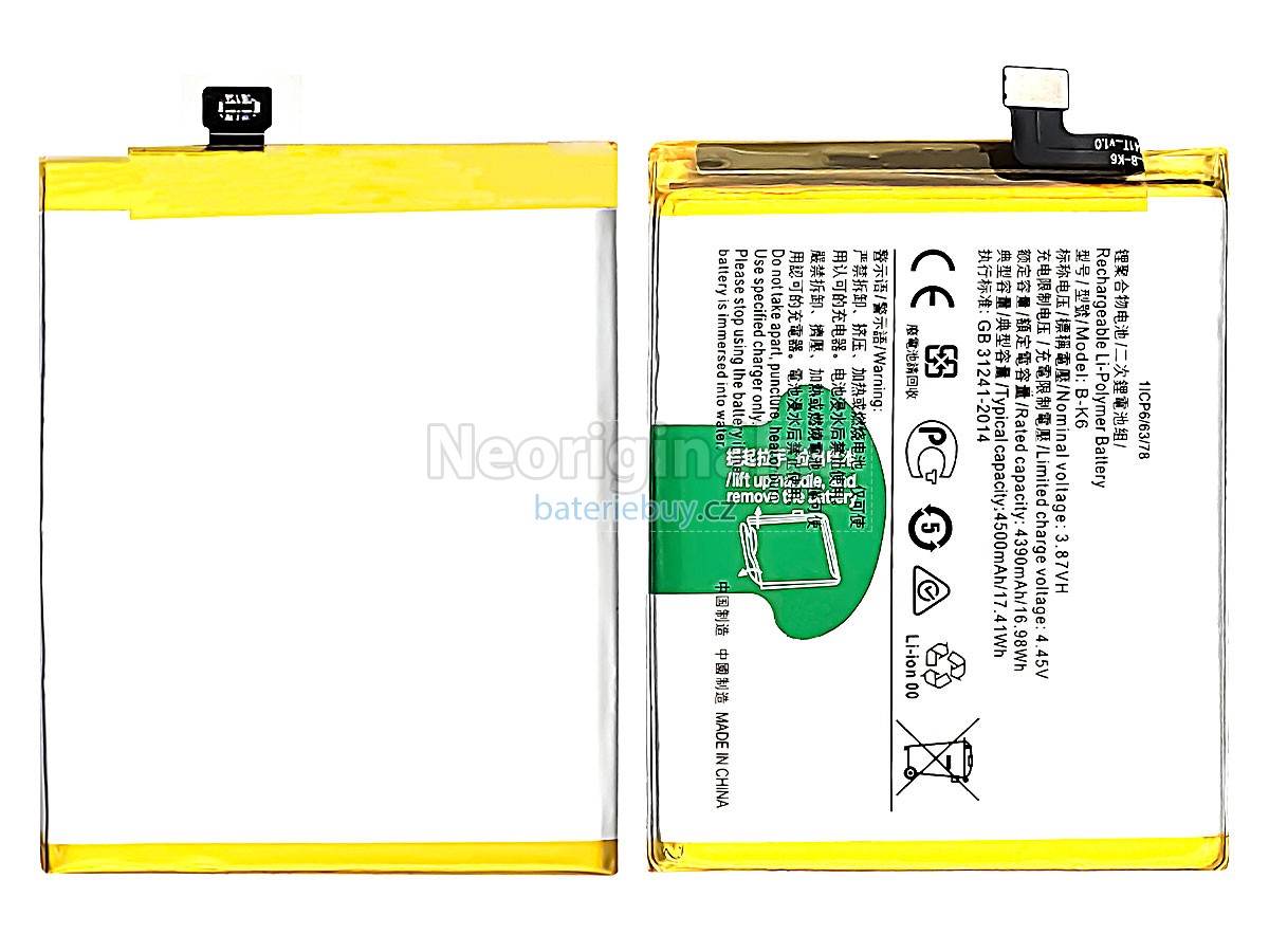 Nahrazení Vivo B-K6 baterie