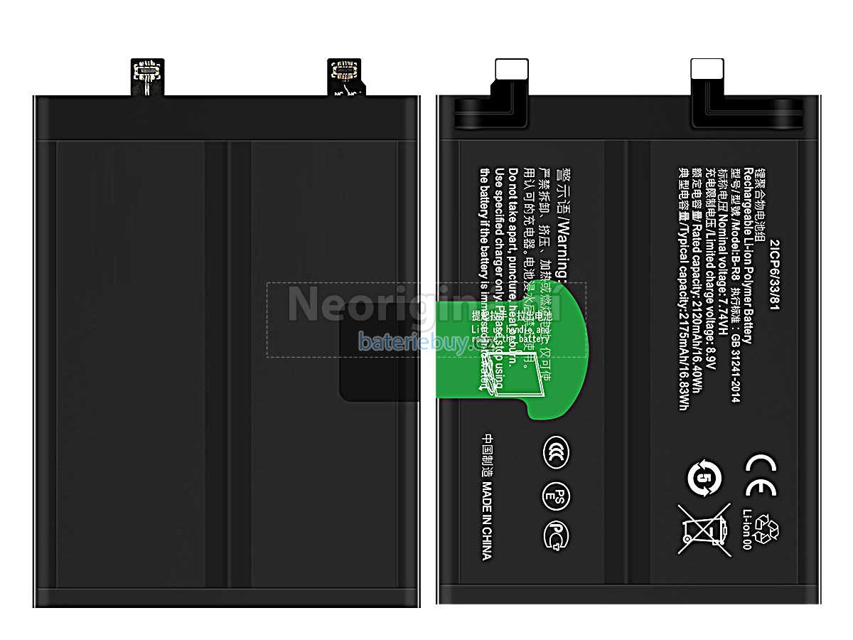Nahrazení Vivo B-R8 baterie
