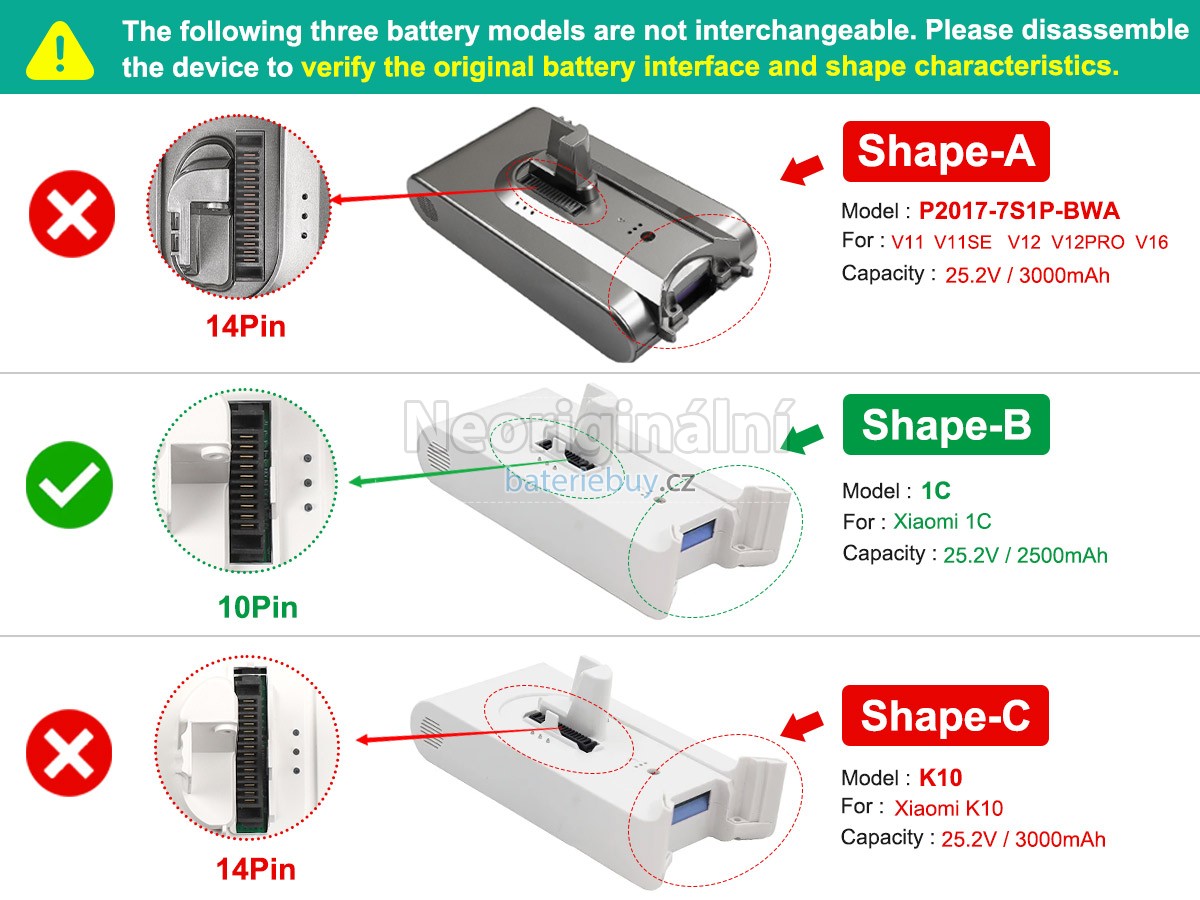 Nahrazení XiaoMi P2017-7S1P-BWA baterie