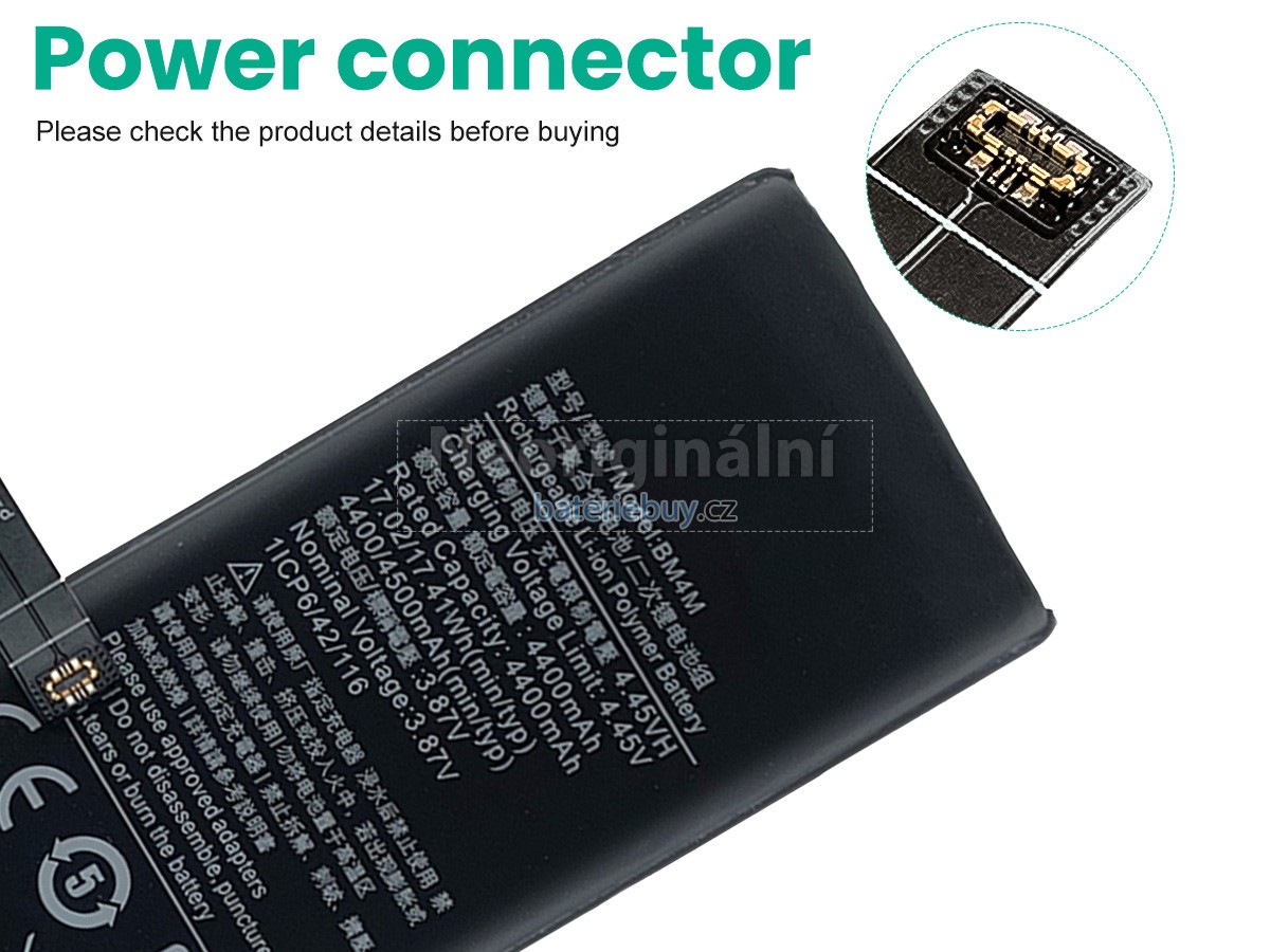 Nahrazení XiaoMi BM4M baterie