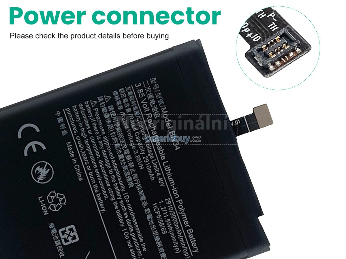 Nahrazení XiaoMi MCG3B baterie