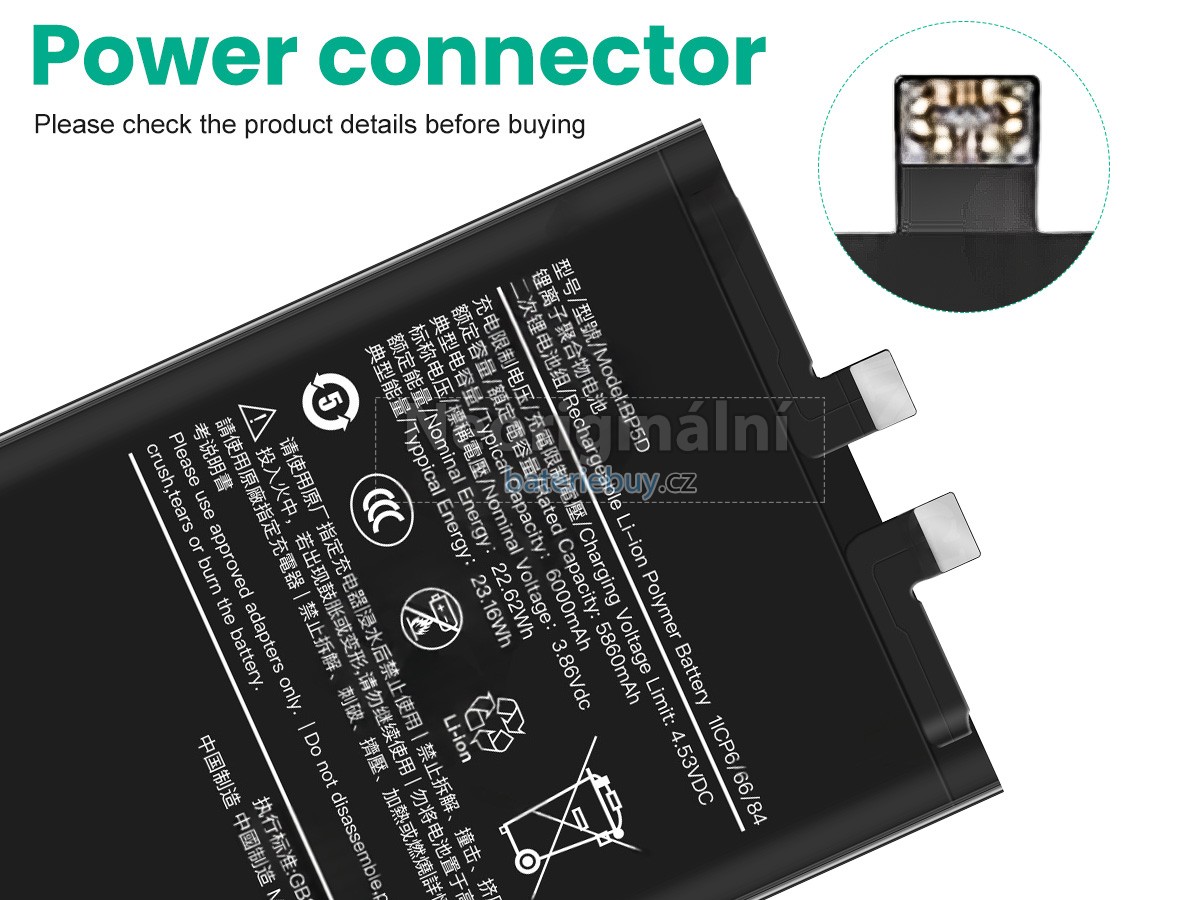 Nahrazení XiaoMi BP5D baterie