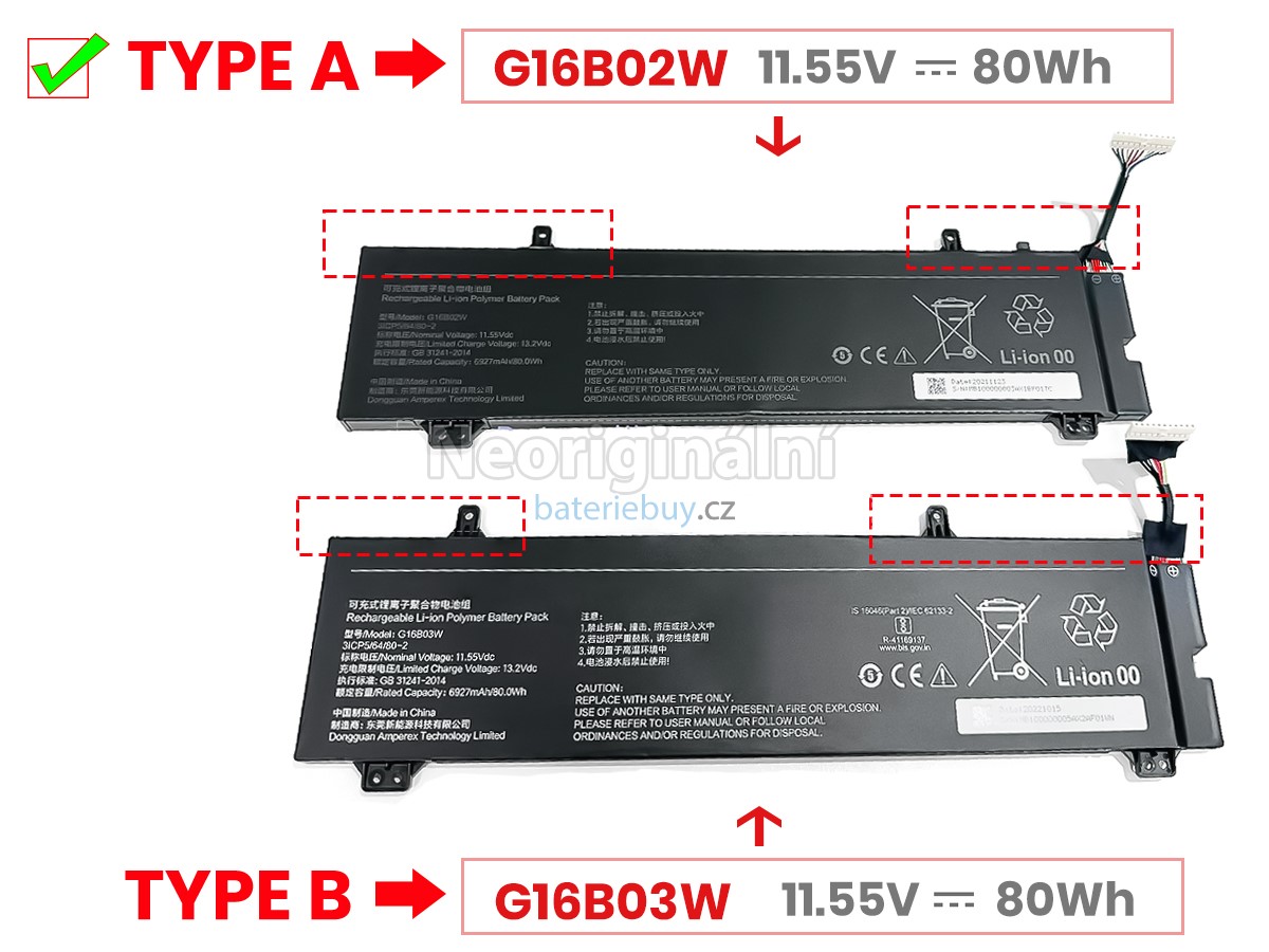 Nahrazení XiaoMi RMG2213-AI baterie