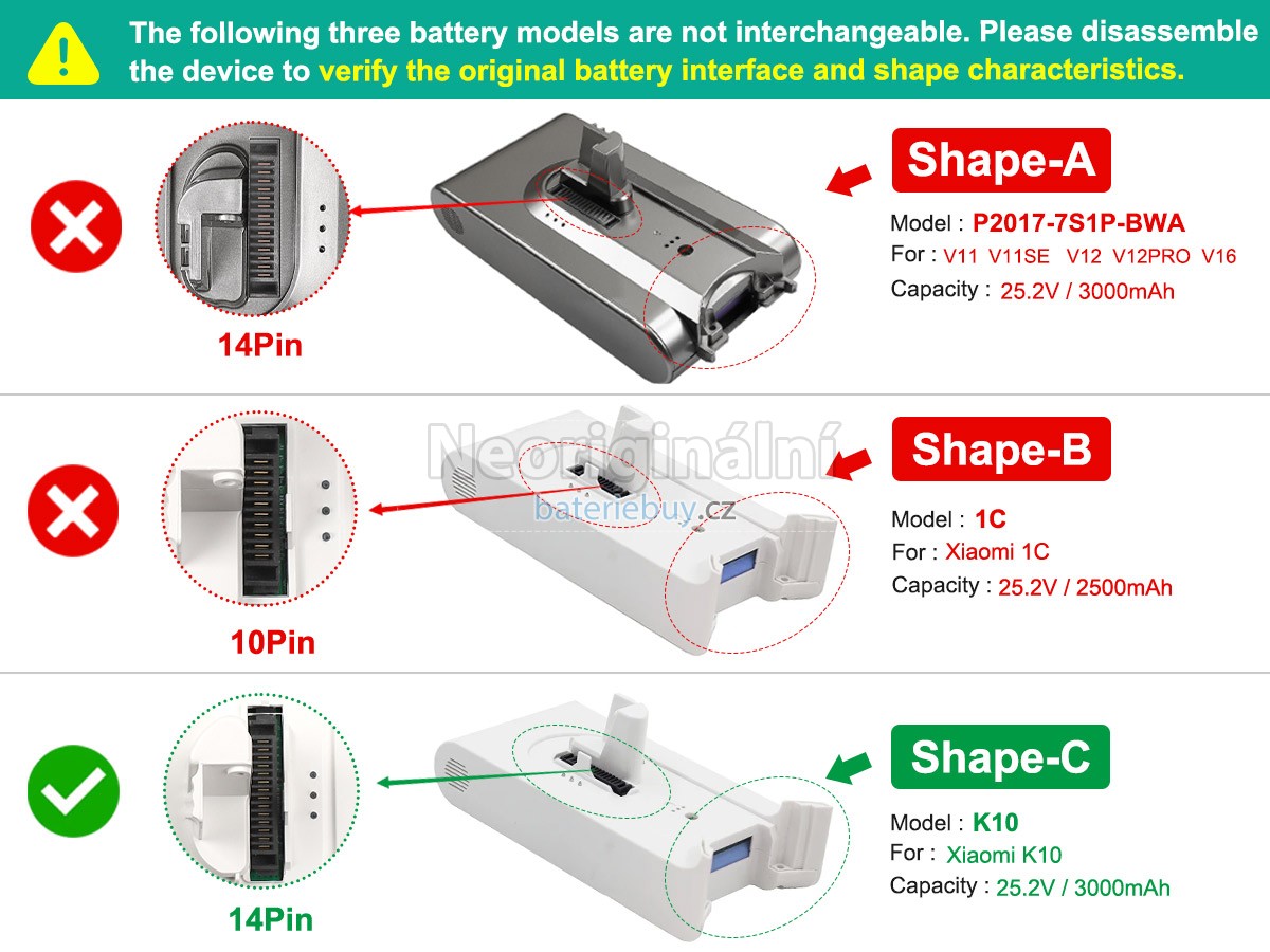 Nahrazení XiaoMi P2017-7S1P-BWA baterie