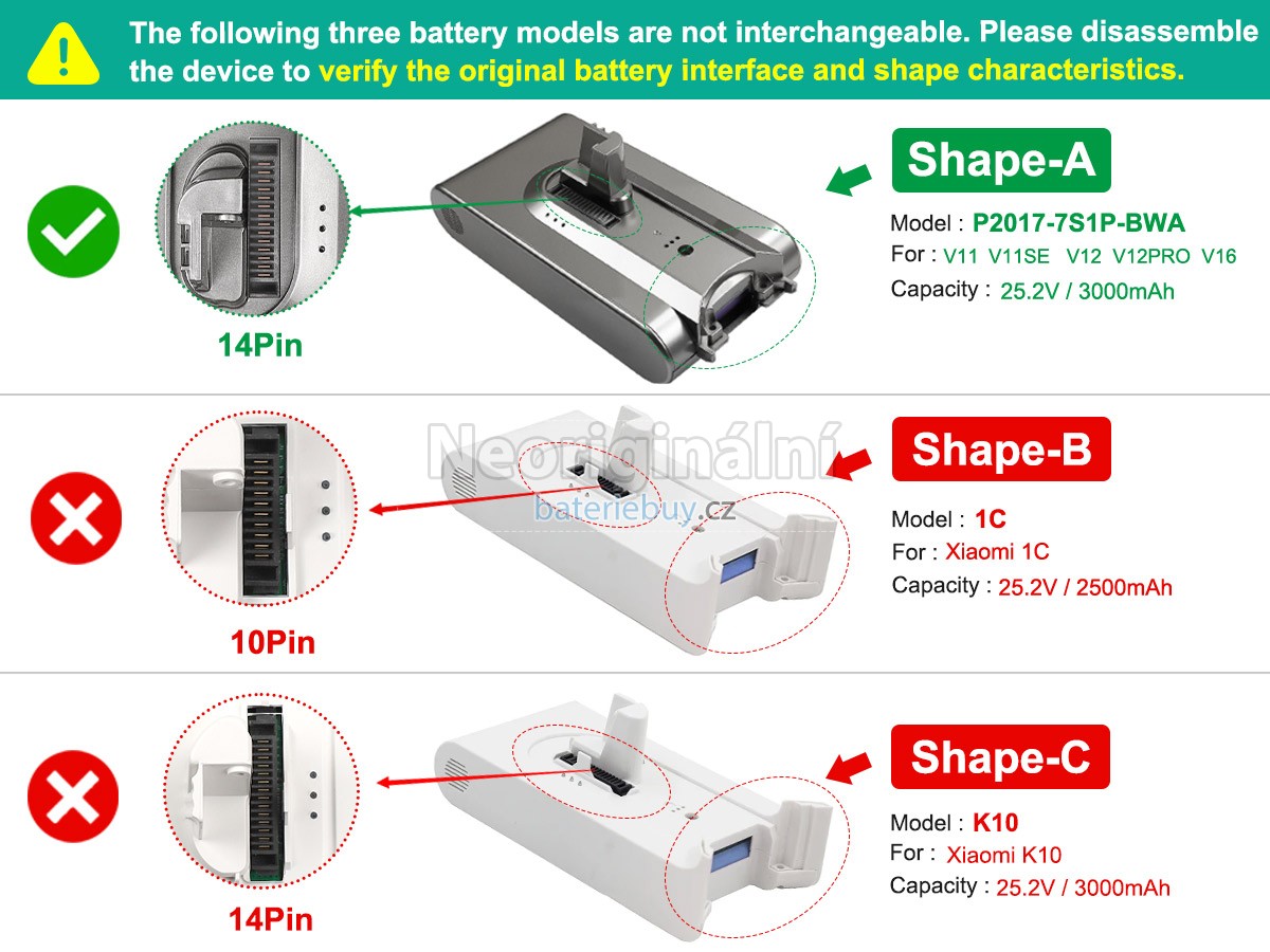 Nahrazení XiaoMi P2017-7S1P-BWA baterie