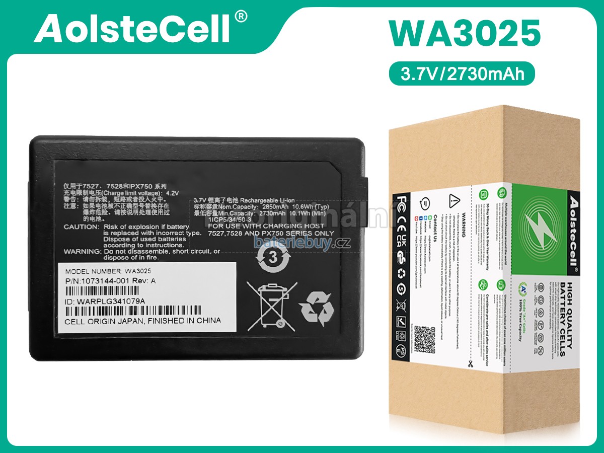Nahrazení Zebra WA3025 baterie