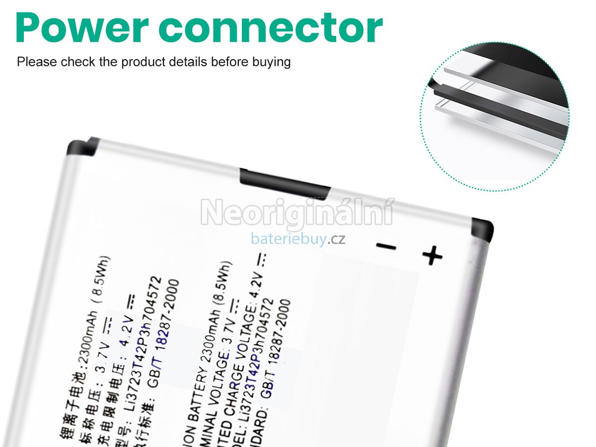 Nahrazení ZTE MF91 4G WIFI baterie
